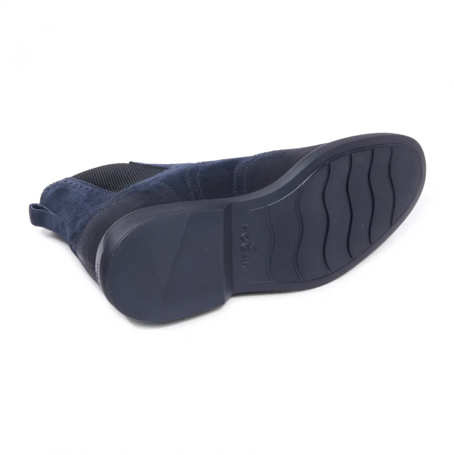 0732AU beatles uomo HOGAN H576 CHELSEA boots blue