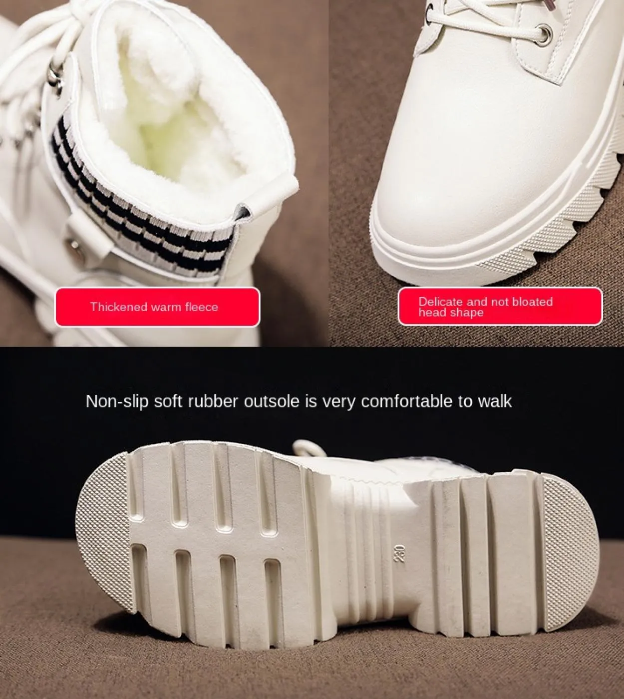 2022 Stivali con plateau Stivaletti da donna Scarpe da donna Stivaletti da neve caldi in peluche Scarpe invernali Scarpe da ginn