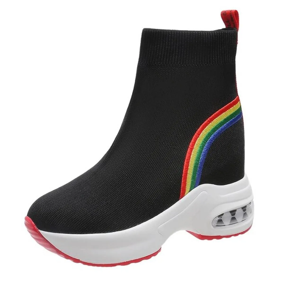 2023 stivaletti da donna di marca scarpe casual leggere per stivaletti con zeppa moda lavorazione a maglia piattaforma a tubo me