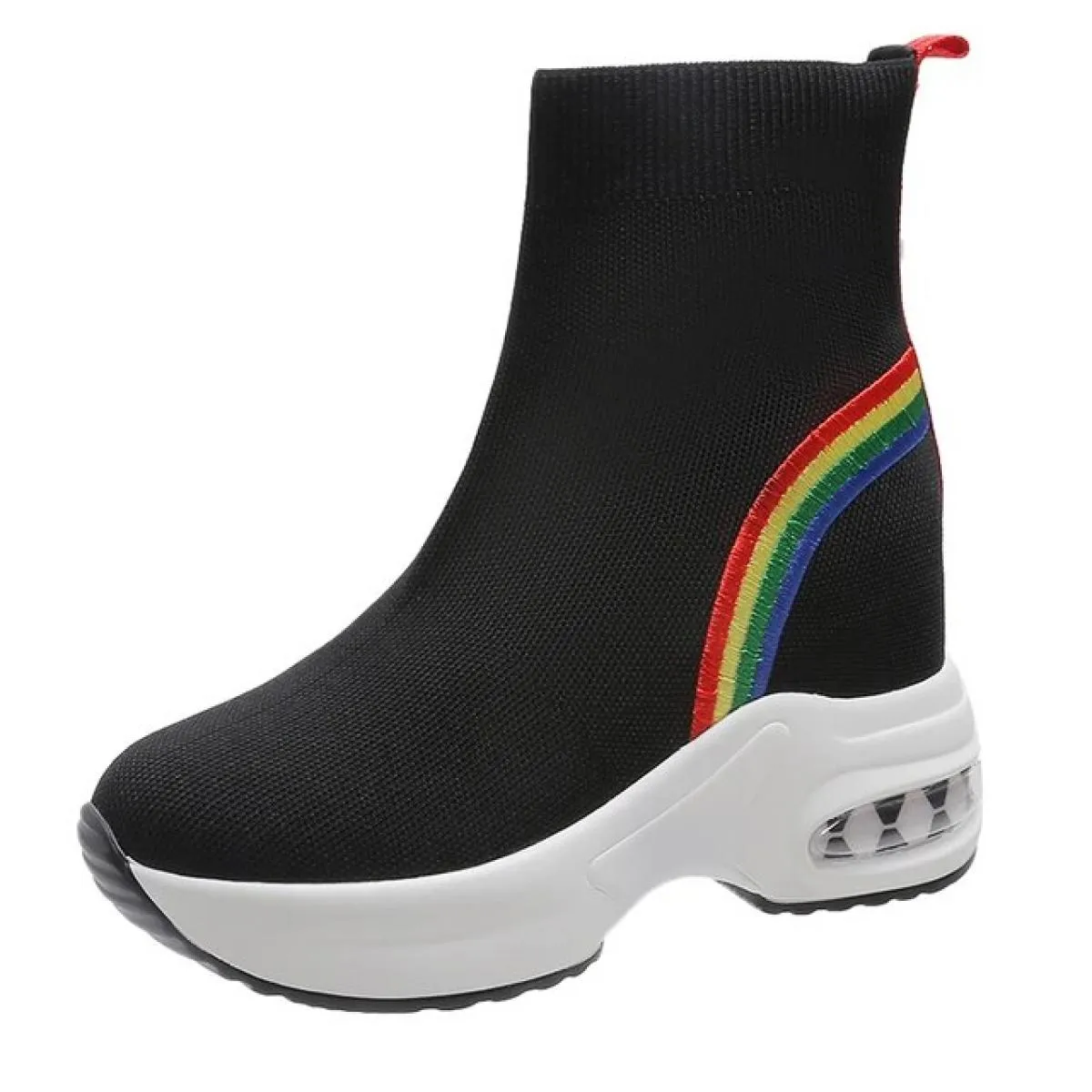 2023 stivaletti da donna di marca scarpe casual leggere per stivaletti con zeppa moda lavorazione a maglia piattaforma a tubo me