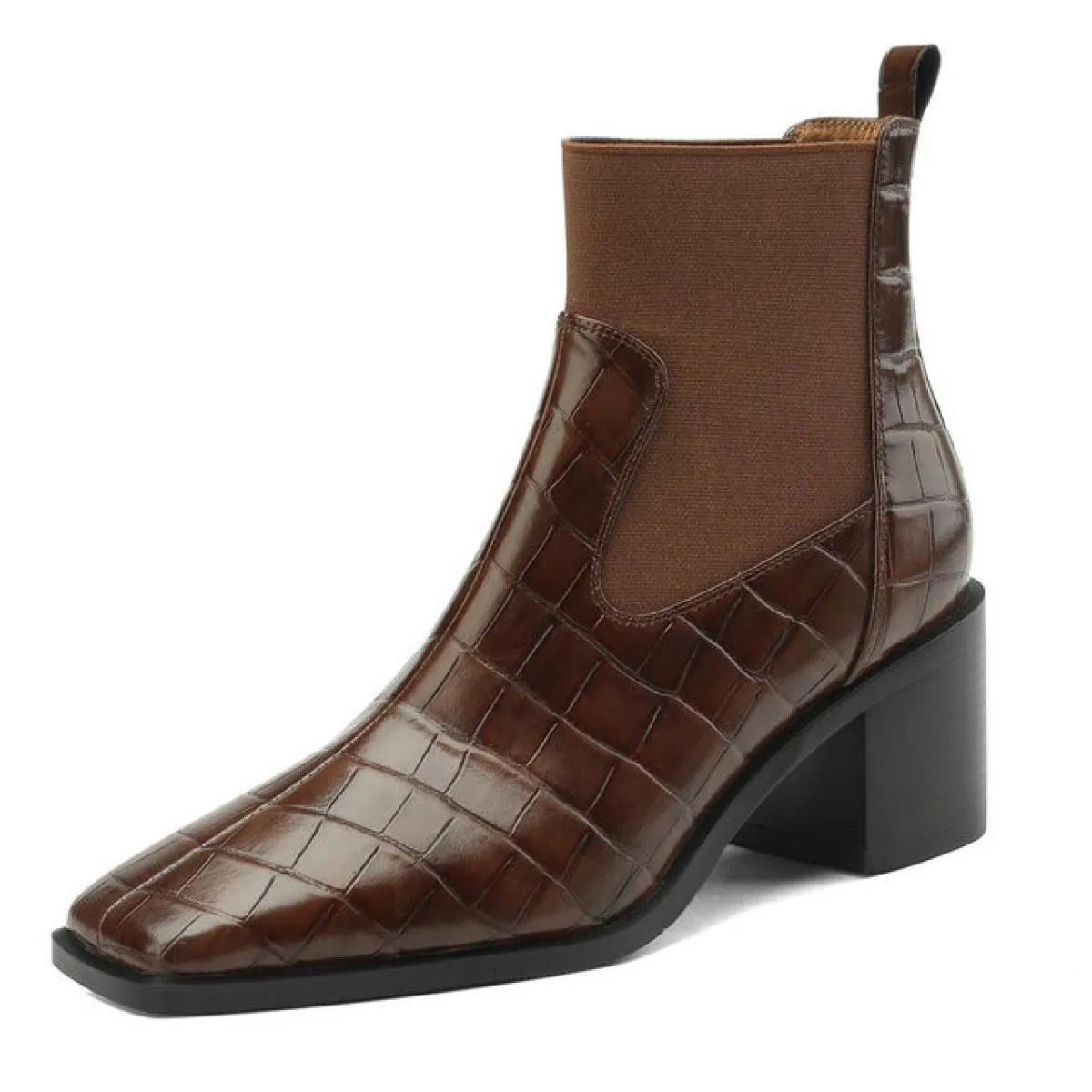 2024 Stivaletti in vera pelle Stivaletti da donna casual Tacchi alti spessi Autunno Inverno Scarpe da donna Outdoor Taglia 34 40