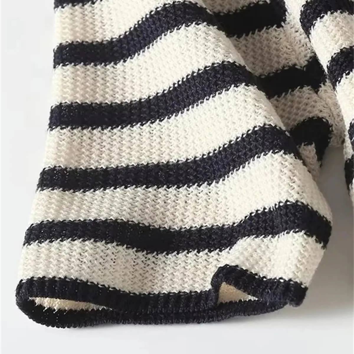 Abito lungo con scollo a V a righe in maglia, manica corta da donna, elegante cardigan, abito da festa, maglieria estiva d