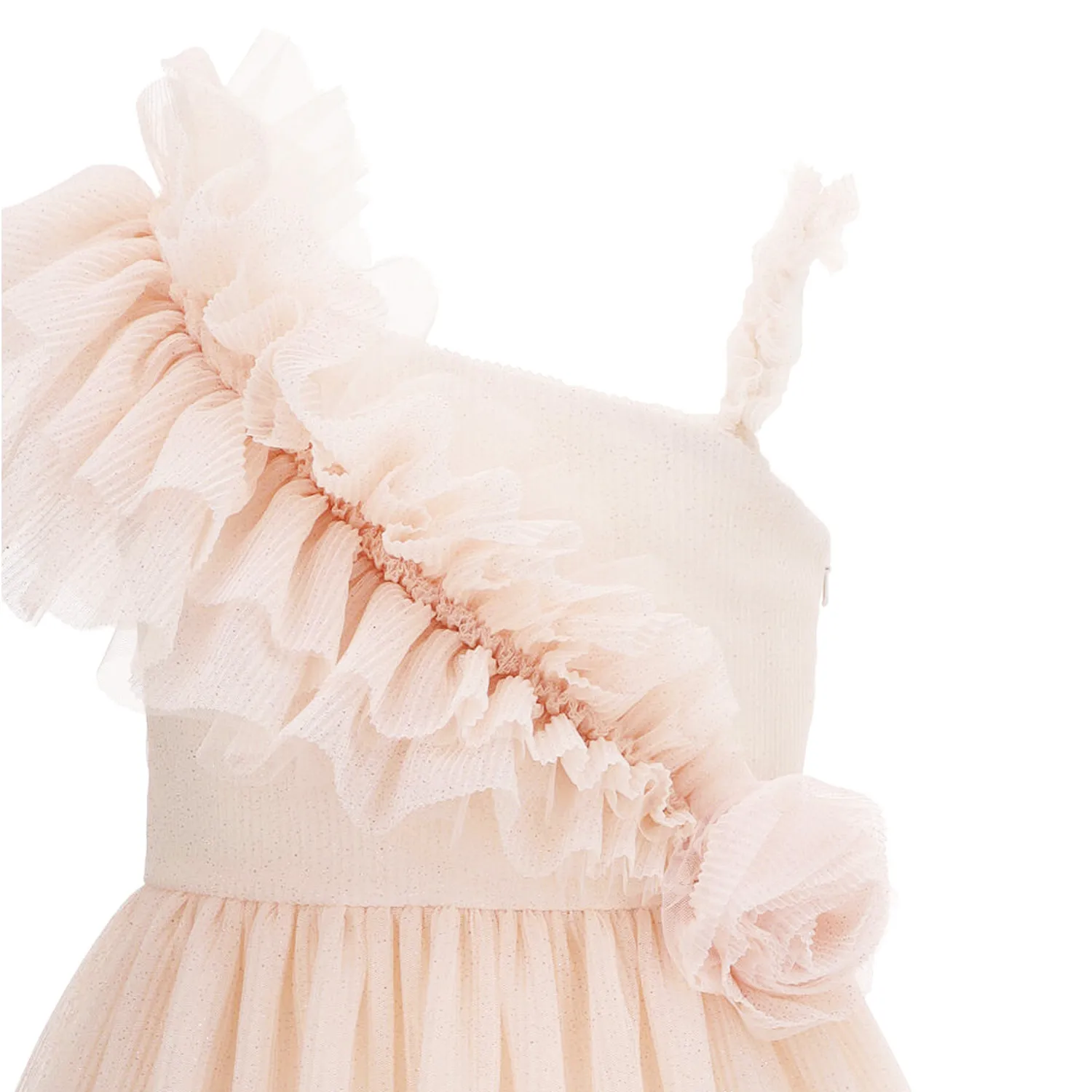 Abito Tulle Plissé Rosa Sparkling Bambina E Teen
