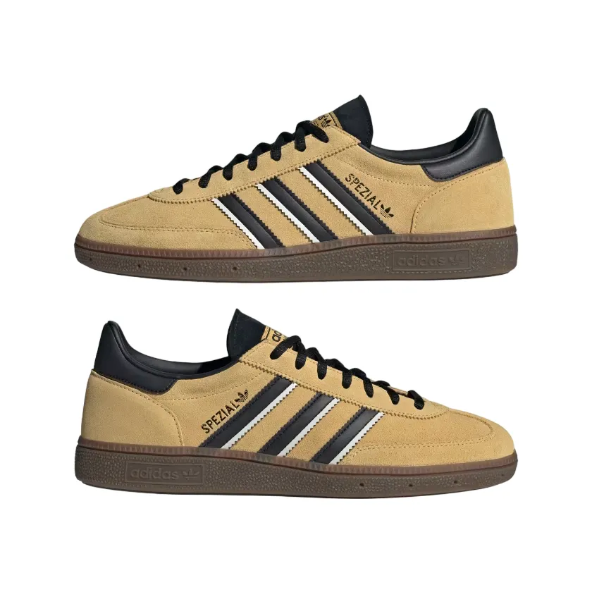 Adidas Originals scarpa sneakers da uomo Handball Spezial IF9014 avena-nero-bianco