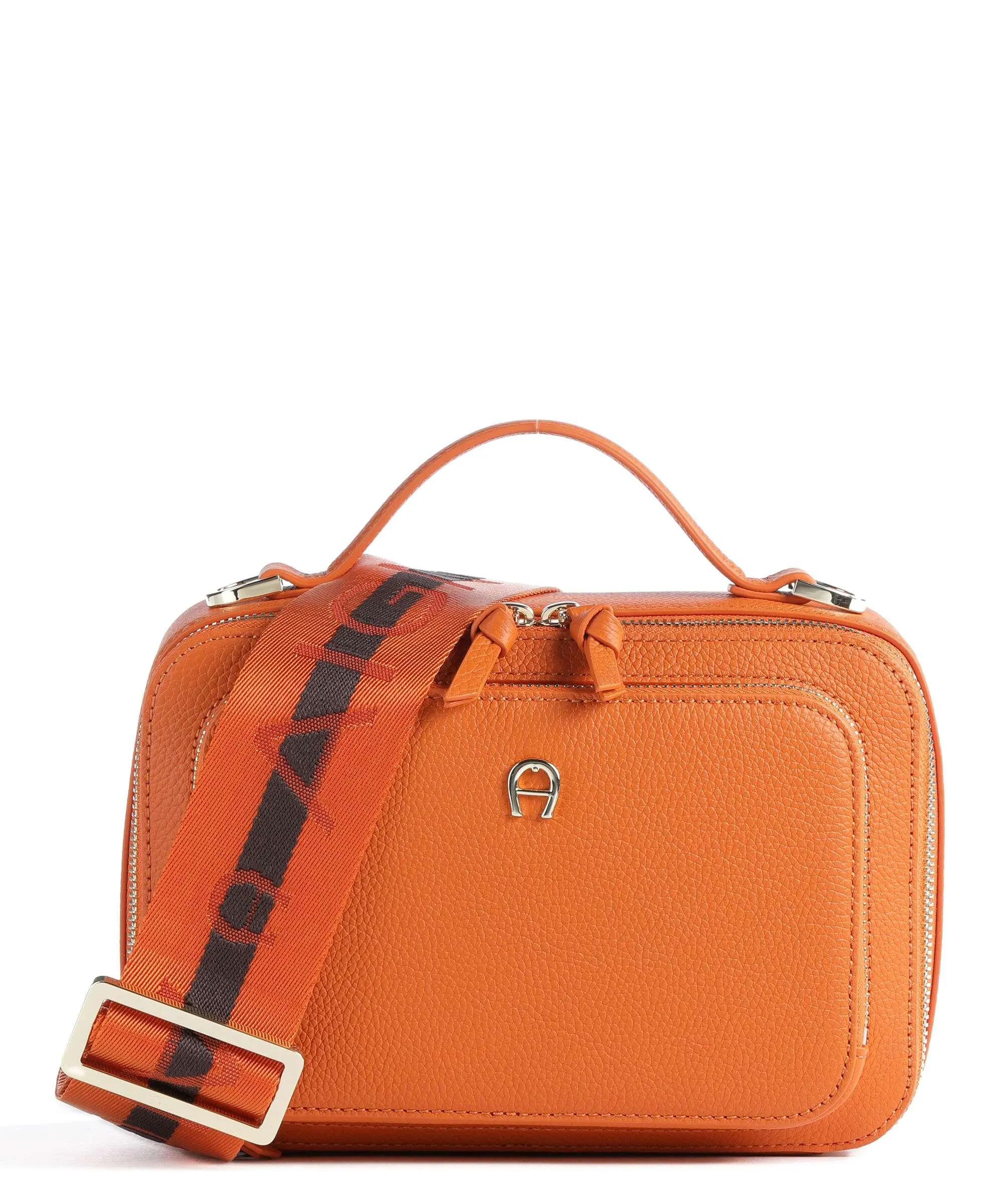  Aigner Zita S Borsa a tracolla pelle di vacchetta grana arancio  