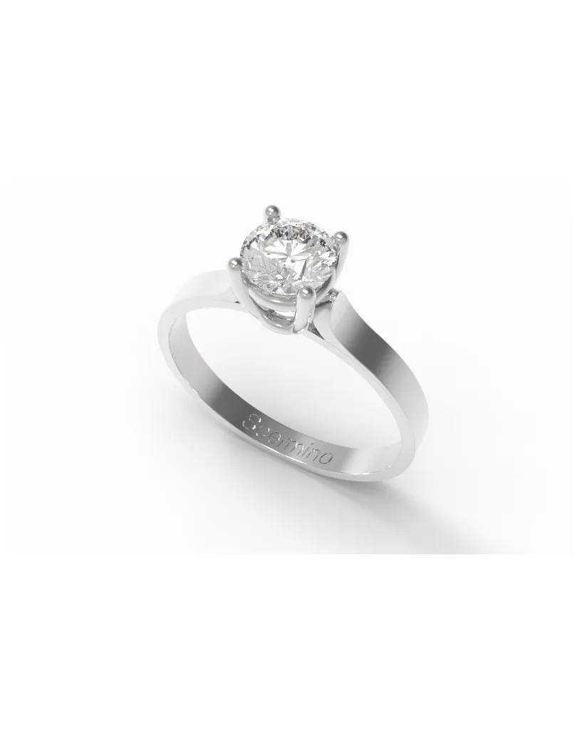 Anelli di Fidanzamento in oro bianco 18k con diamante 0.80 carati SG34921