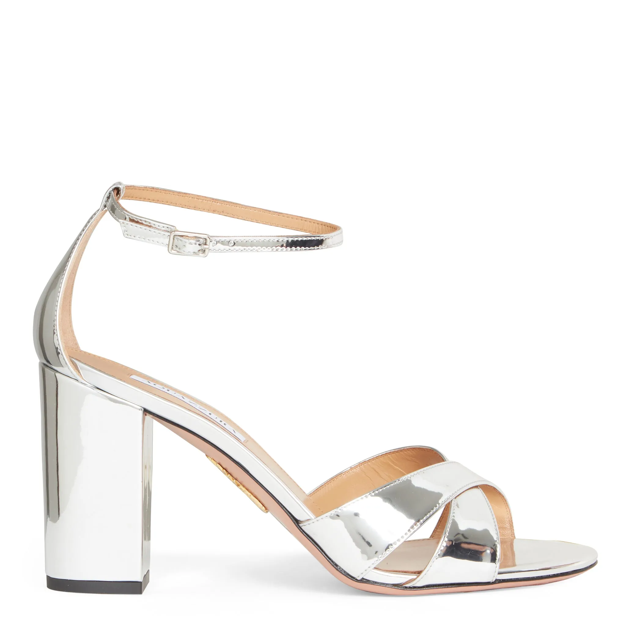 AQUAZZURA  Sandali in pelle argento