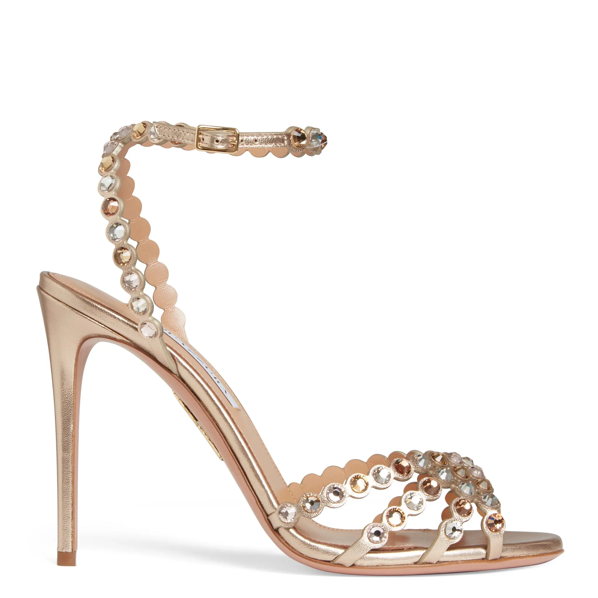 AQUAZZURA  Sandali ''Tequila 105'' in pelle oro