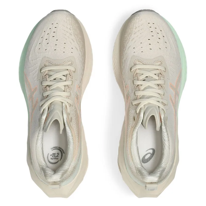 Asics Novablast 4 Bianco Verde - Scarpe Running Donna