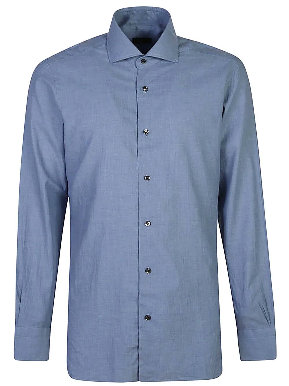 Barba, camicia blu