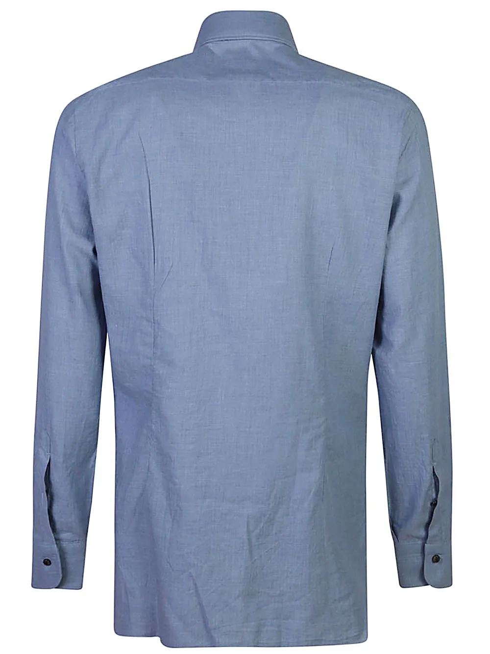 Barba, camicia blu