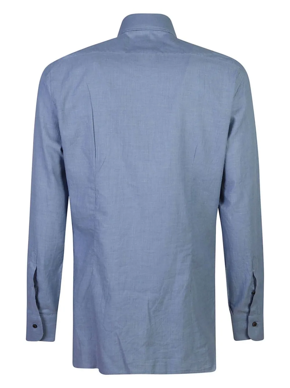 Barba, camicia blu