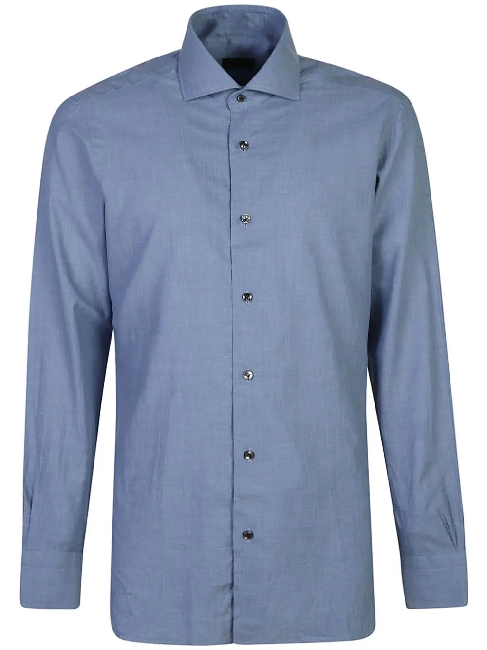 Barba, camicia blu