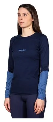 Baselayer a maniche lunghe da donna AYAQ Mefonna Merinos Blue