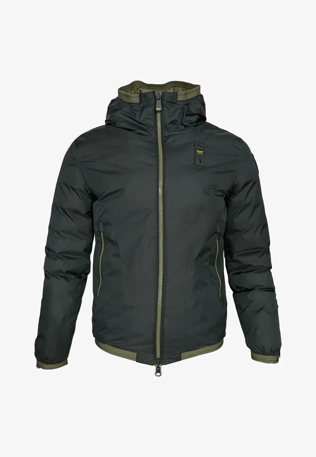 Blauer Piumino Double Face Nero Verde Militare