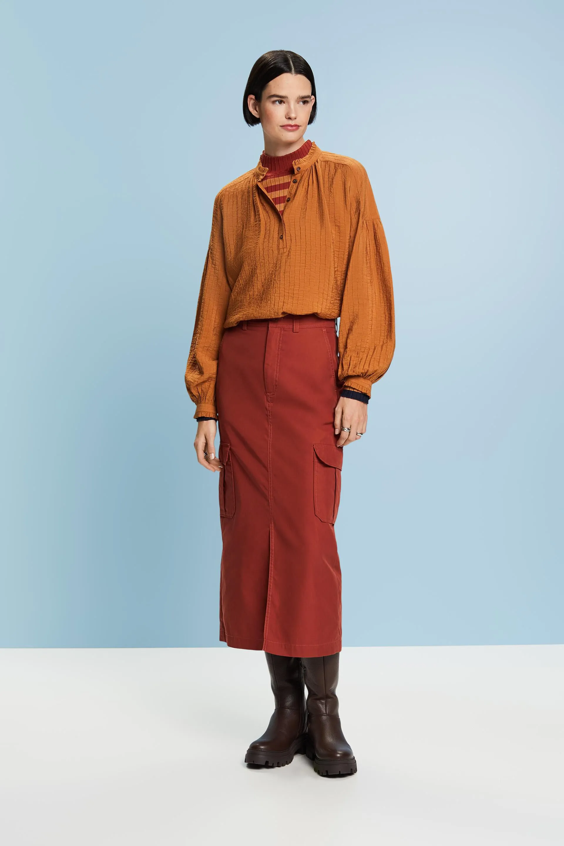 Blusa strutturata a manica lunga