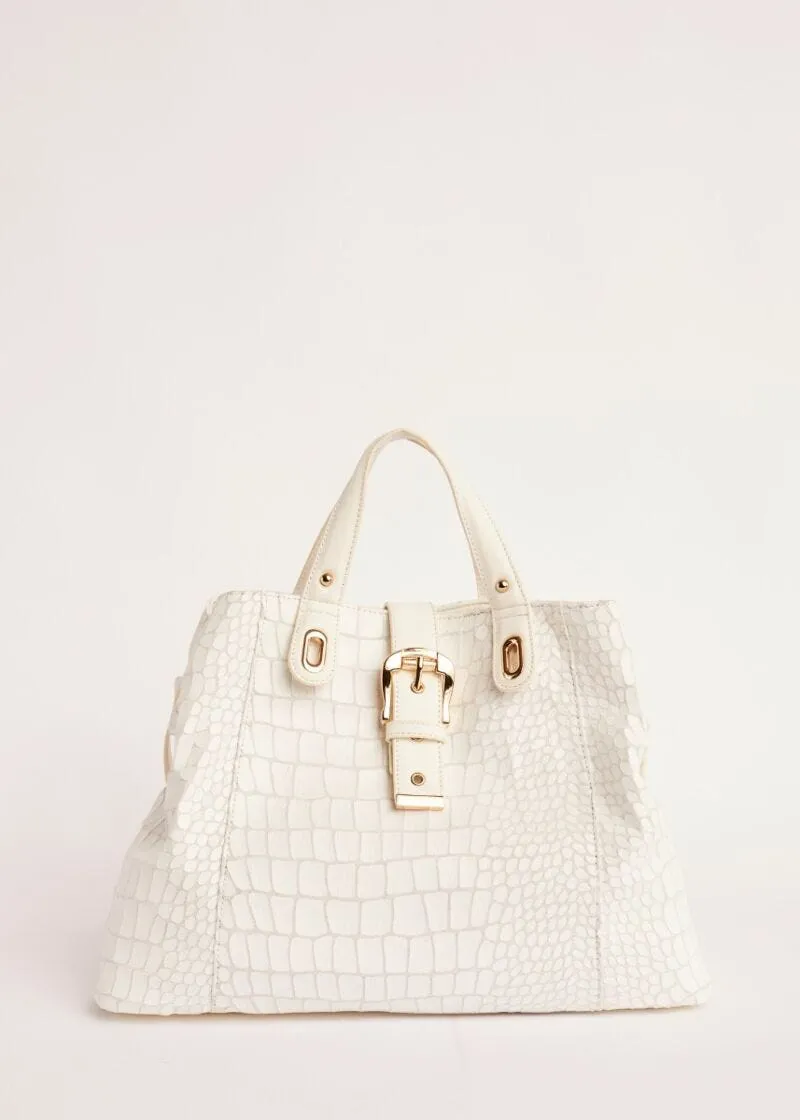 Borsa a mano pitonata