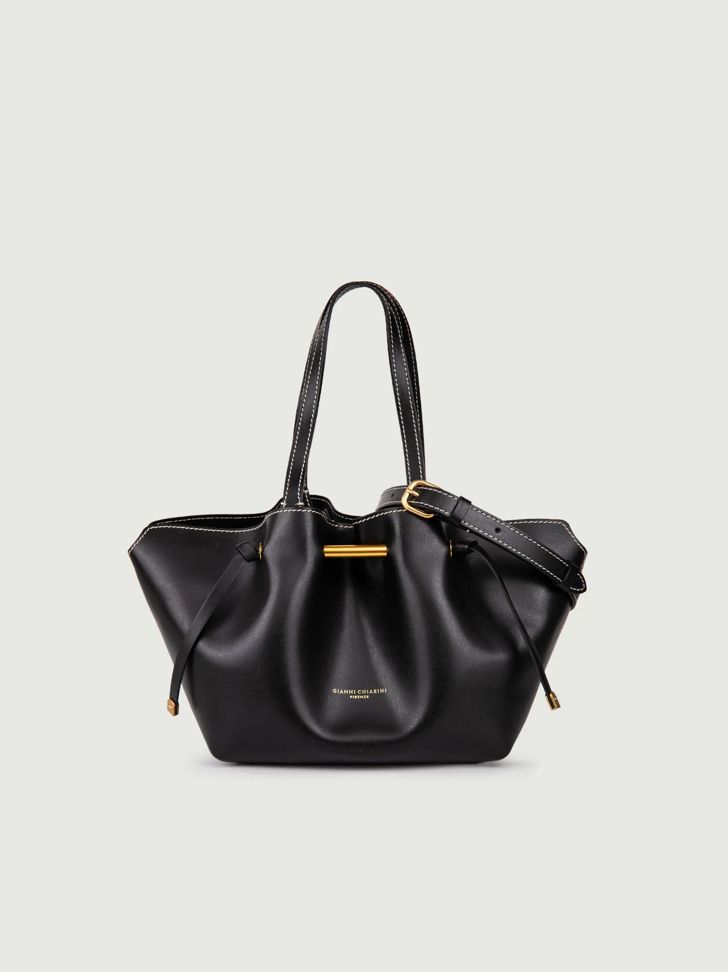 Borsa a spalla Amanda in pelle nera