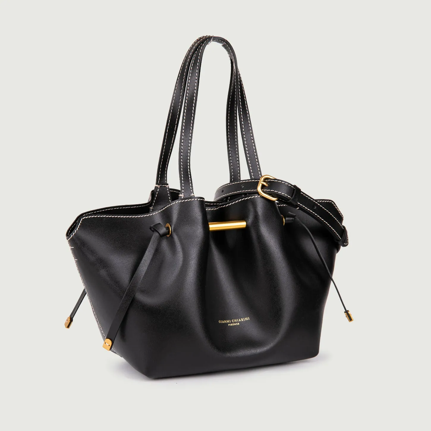 Borsa a spalla Amanda in pelle nera