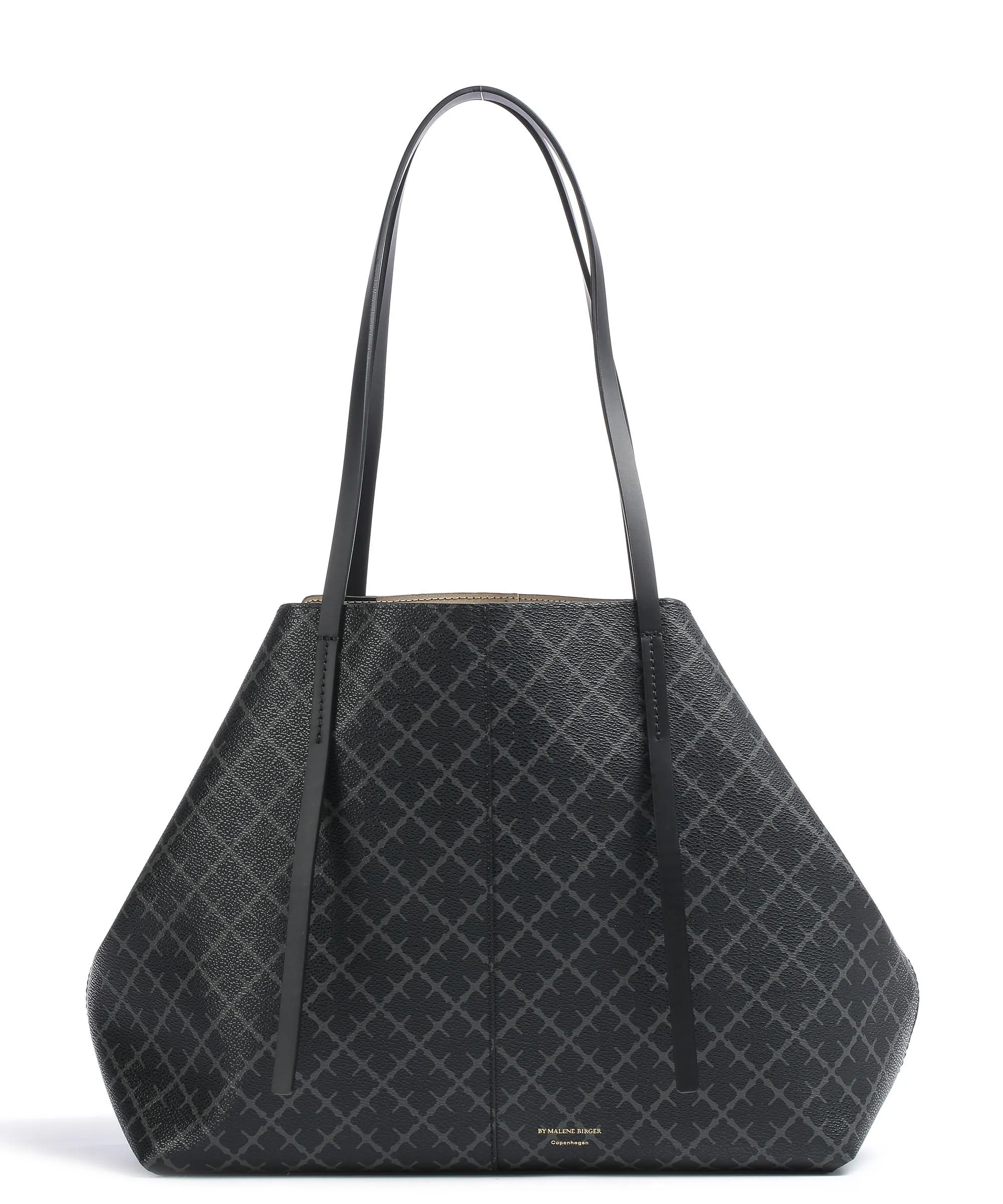  by Malene Birger Abigail Borsa shopper pelle sintetica nero/grigio  