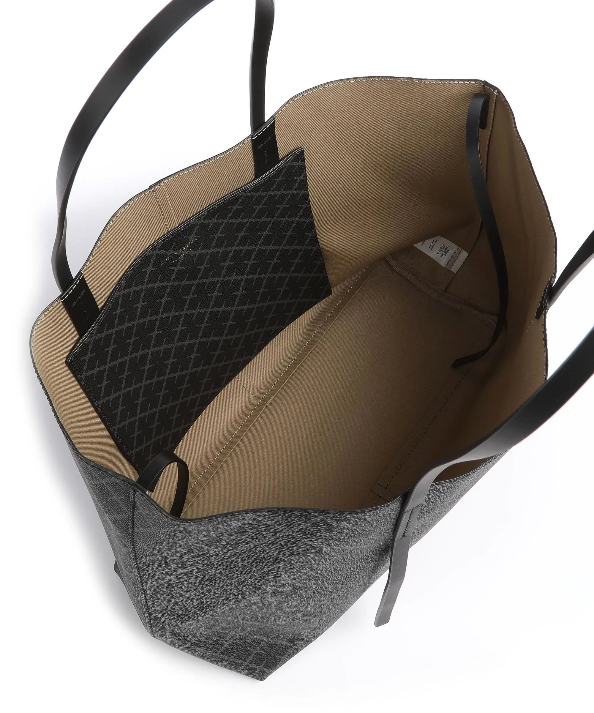  by Malene Birger Abigail Borsa shopper pelle sintetica nero/grigio  