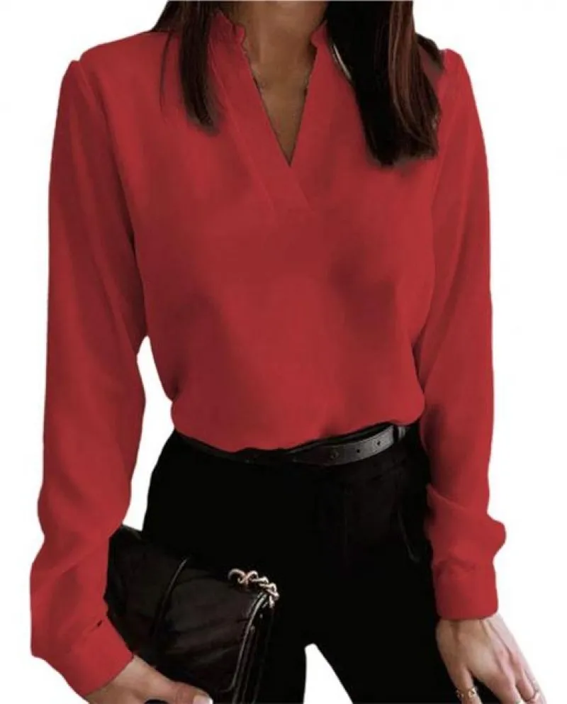 Camicia Aderente Elegante Femminile Morbida Per Le Donne Dellufficio Pullover Camicia Aderente Elegante Femminile Morbida Per L