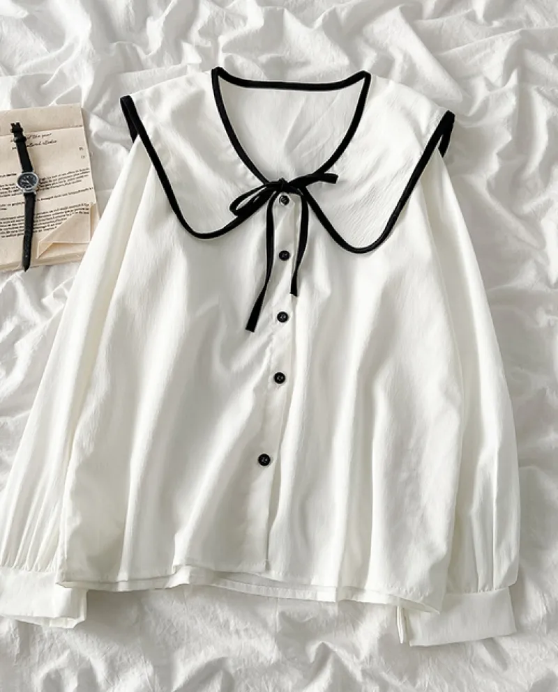 Camicia bianca Ebaihui 2022 Camicetta dolce stile inizio primavera nuovo elegante