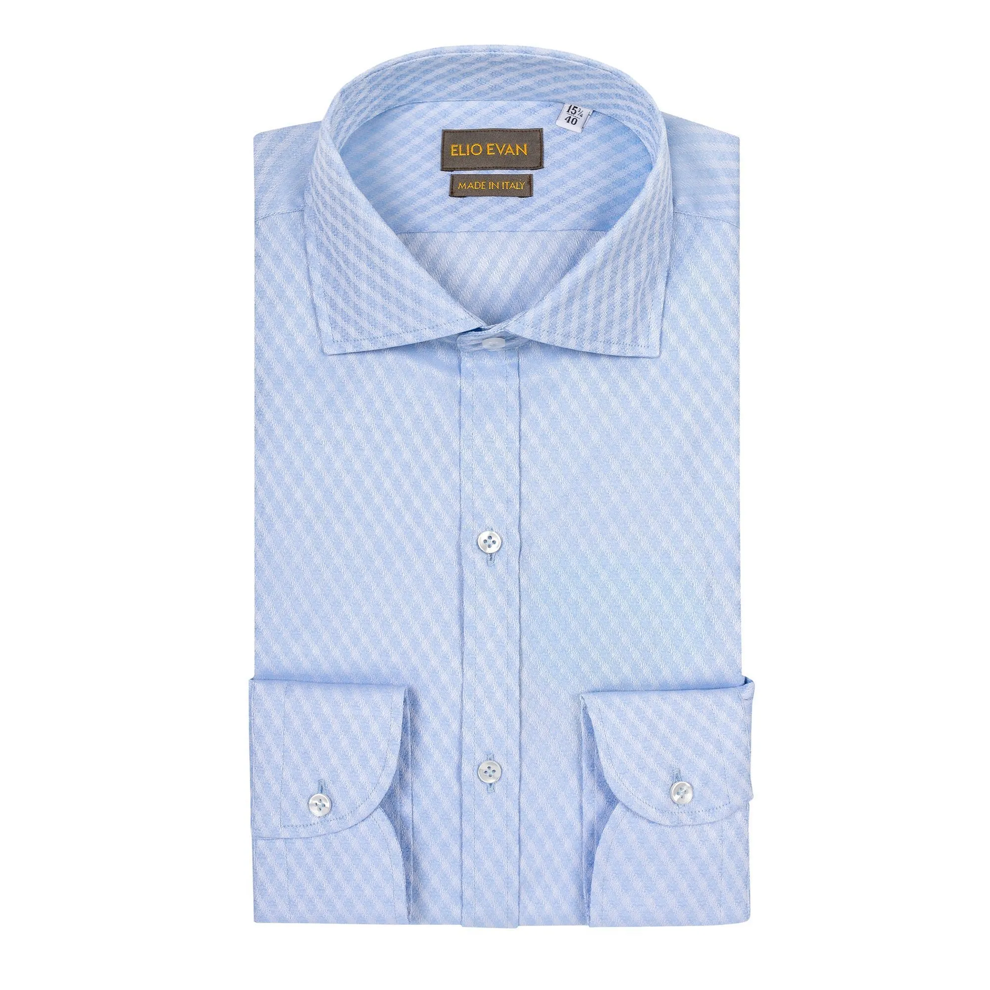 Camicia Celeste Jacquard