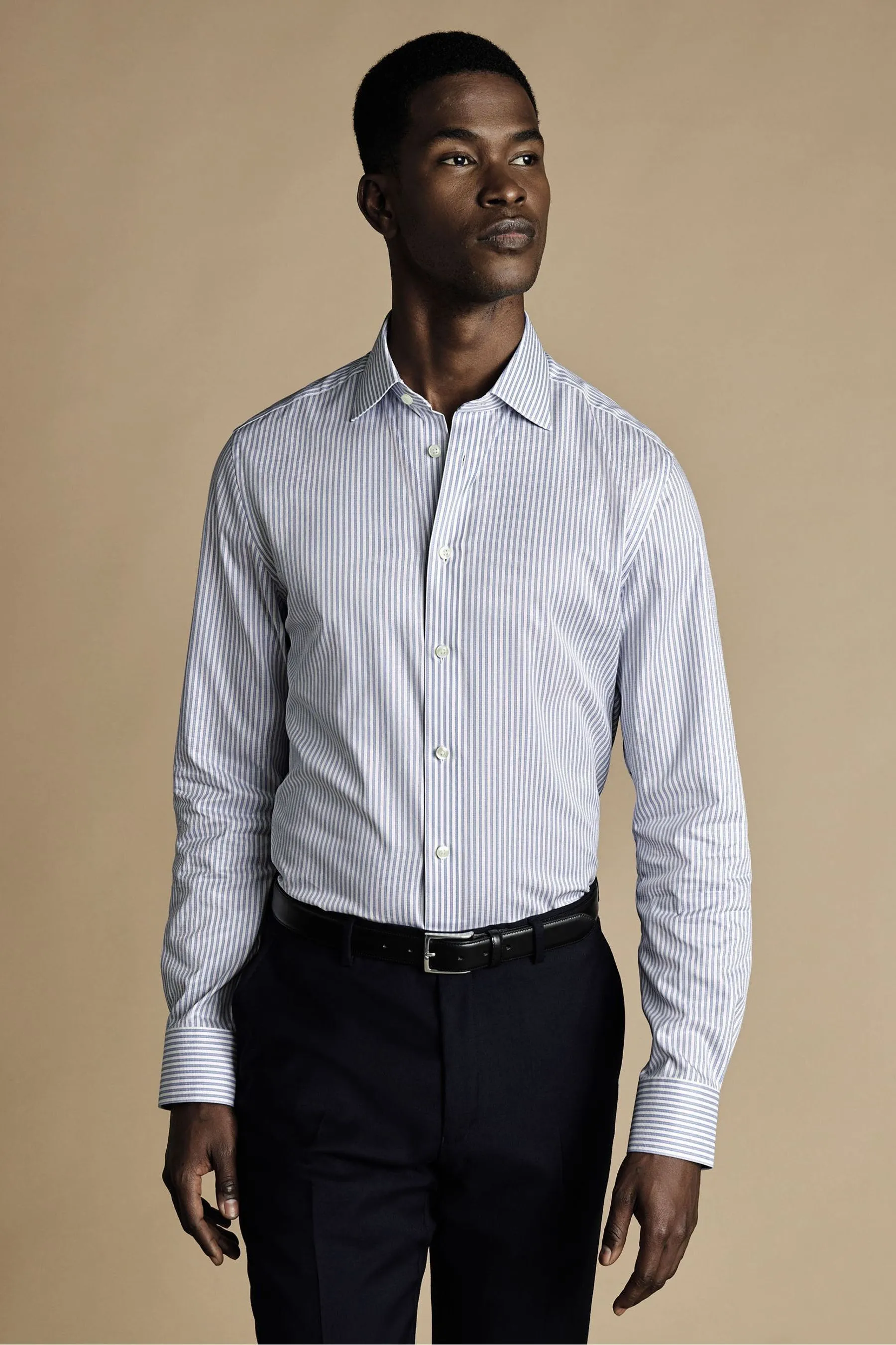 Camicia Charles Tyrwhitt A righe Cotone egiziano Vestibilità attillata / Slim
