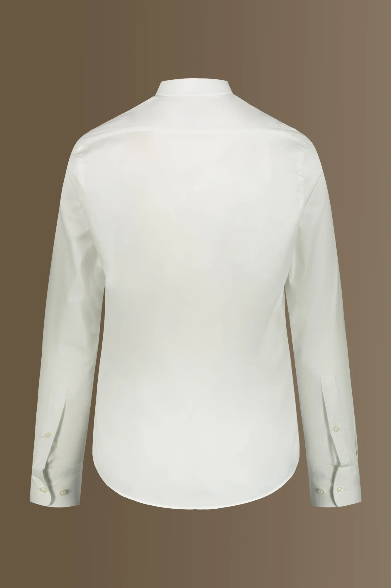 Camicia classica bianca uomo collo francese tinta unita fiammato