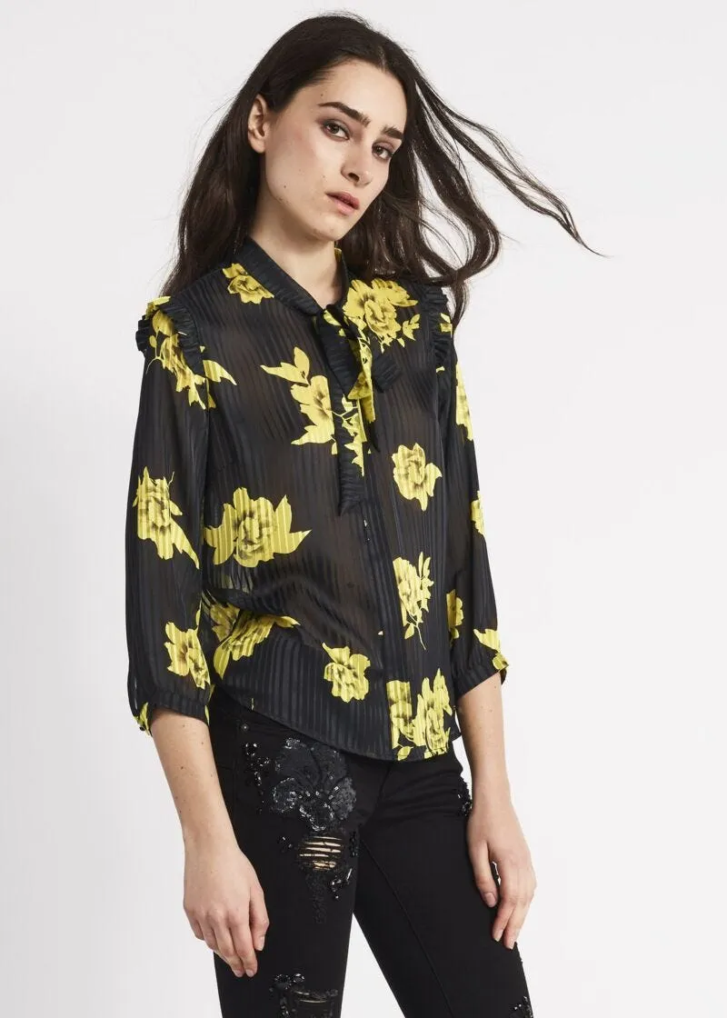 Camicia con collo a foulard