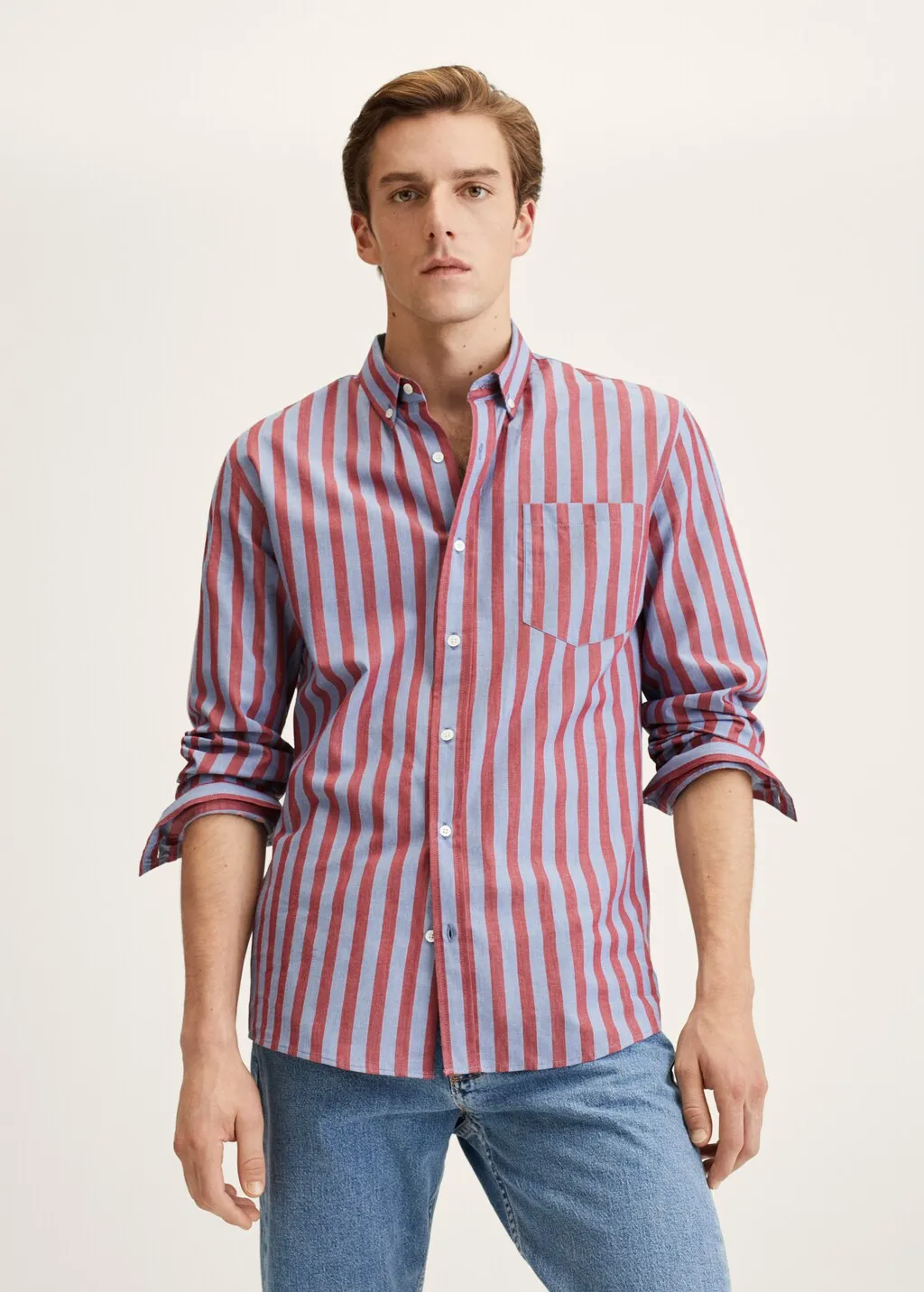 Camicia elegante cotone righe
