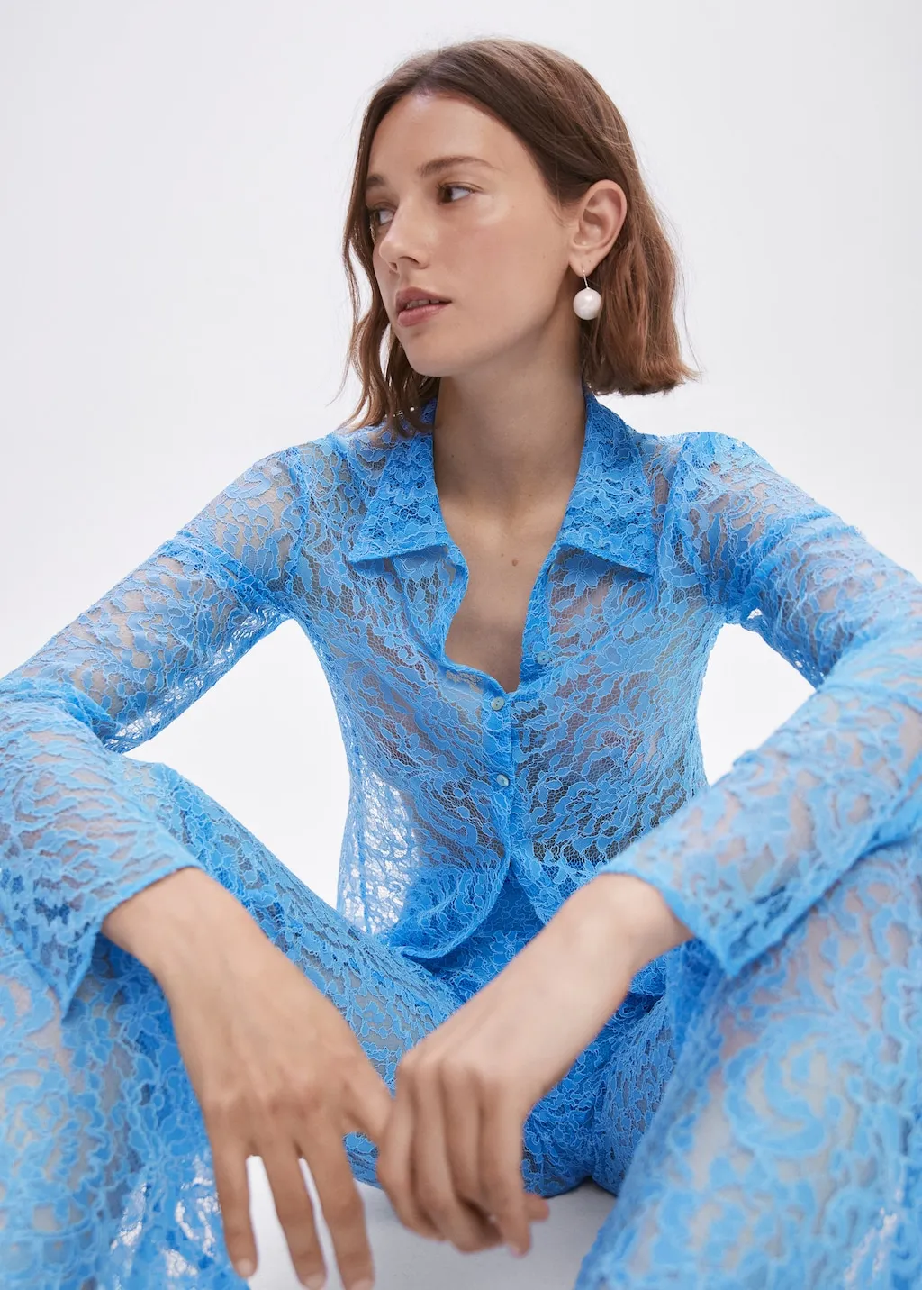 Camicia guipur fiocchi