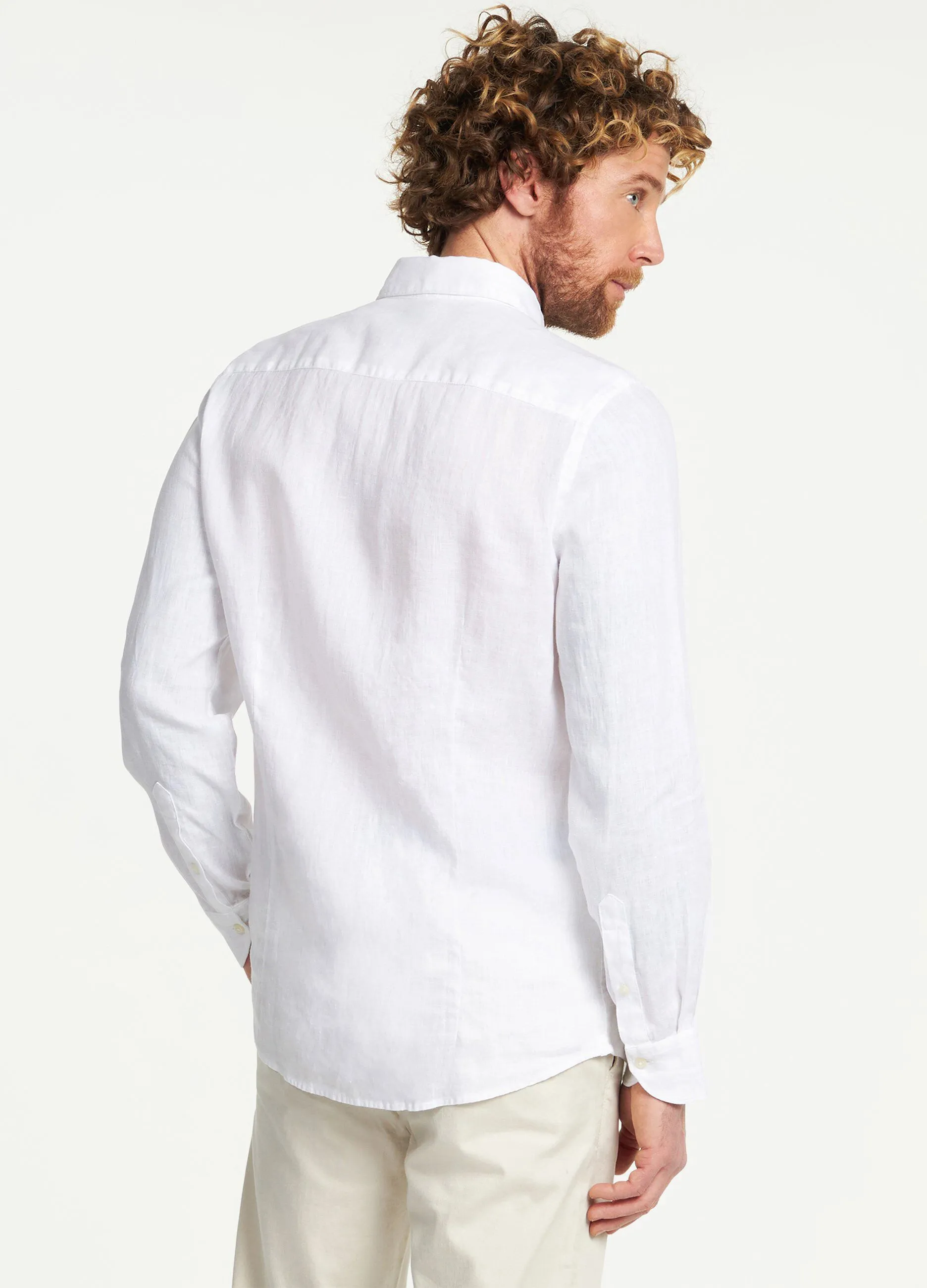 Camicia in puro lino slim fit uomo
