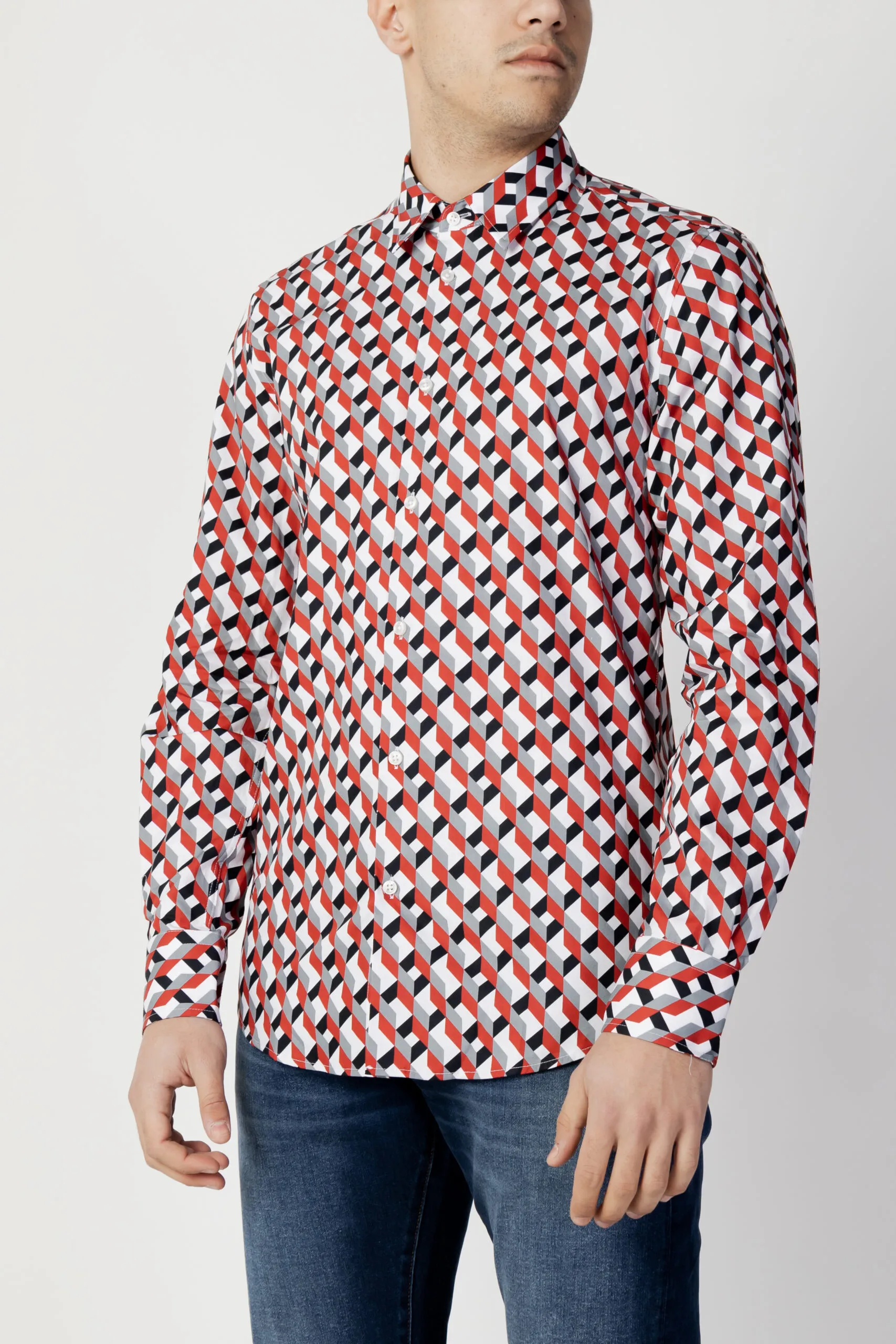 Camicia manica lunga Antony Morato napoli slim fit Rosso