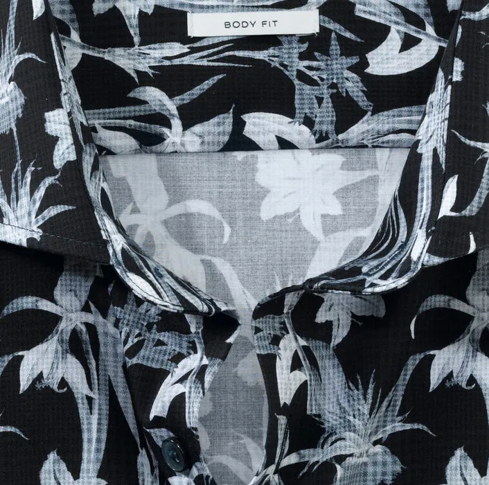 Camicia olymp fantasia floreale blu slim fit