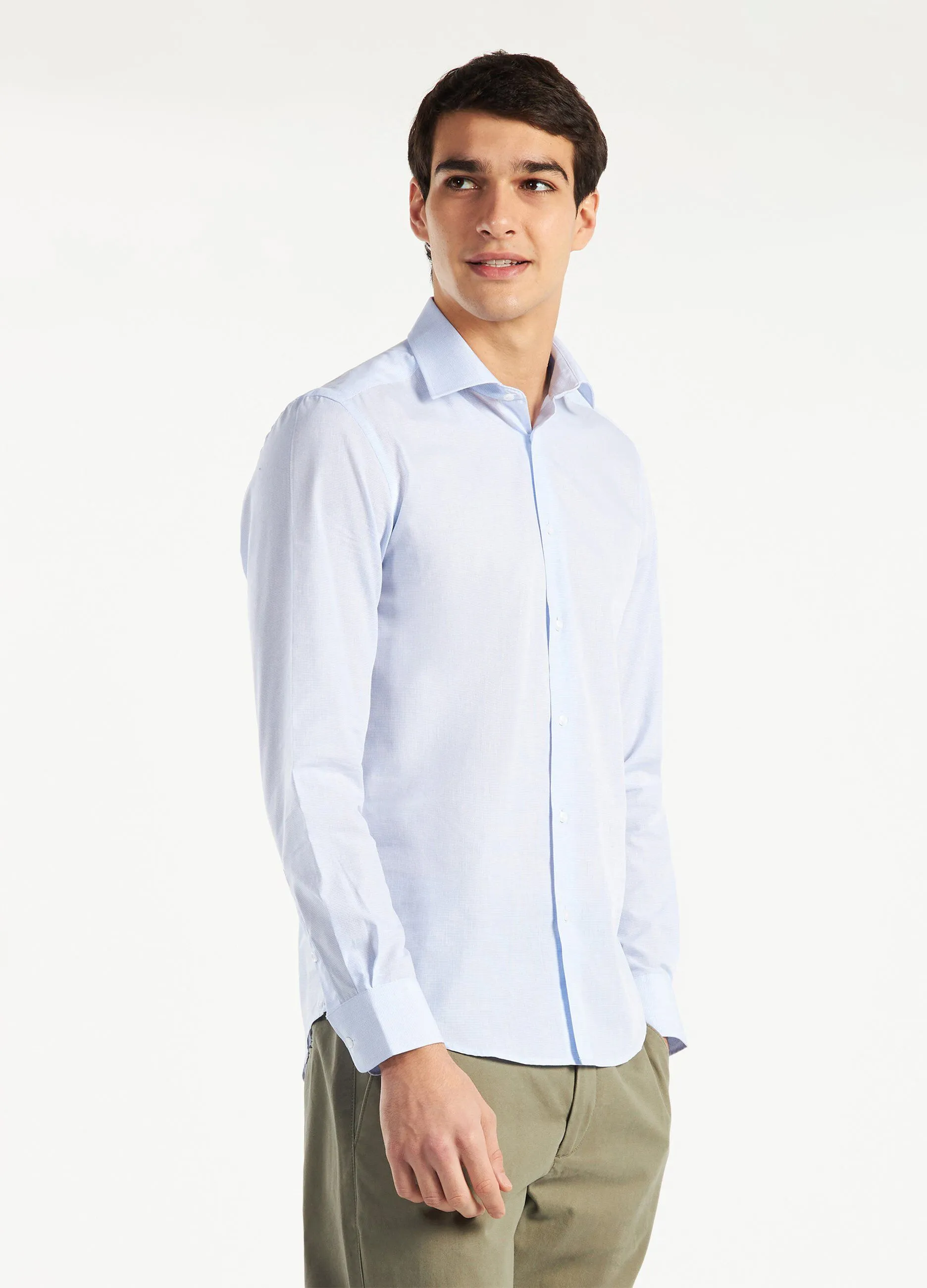 Camicia slim fit in easy iron uomo