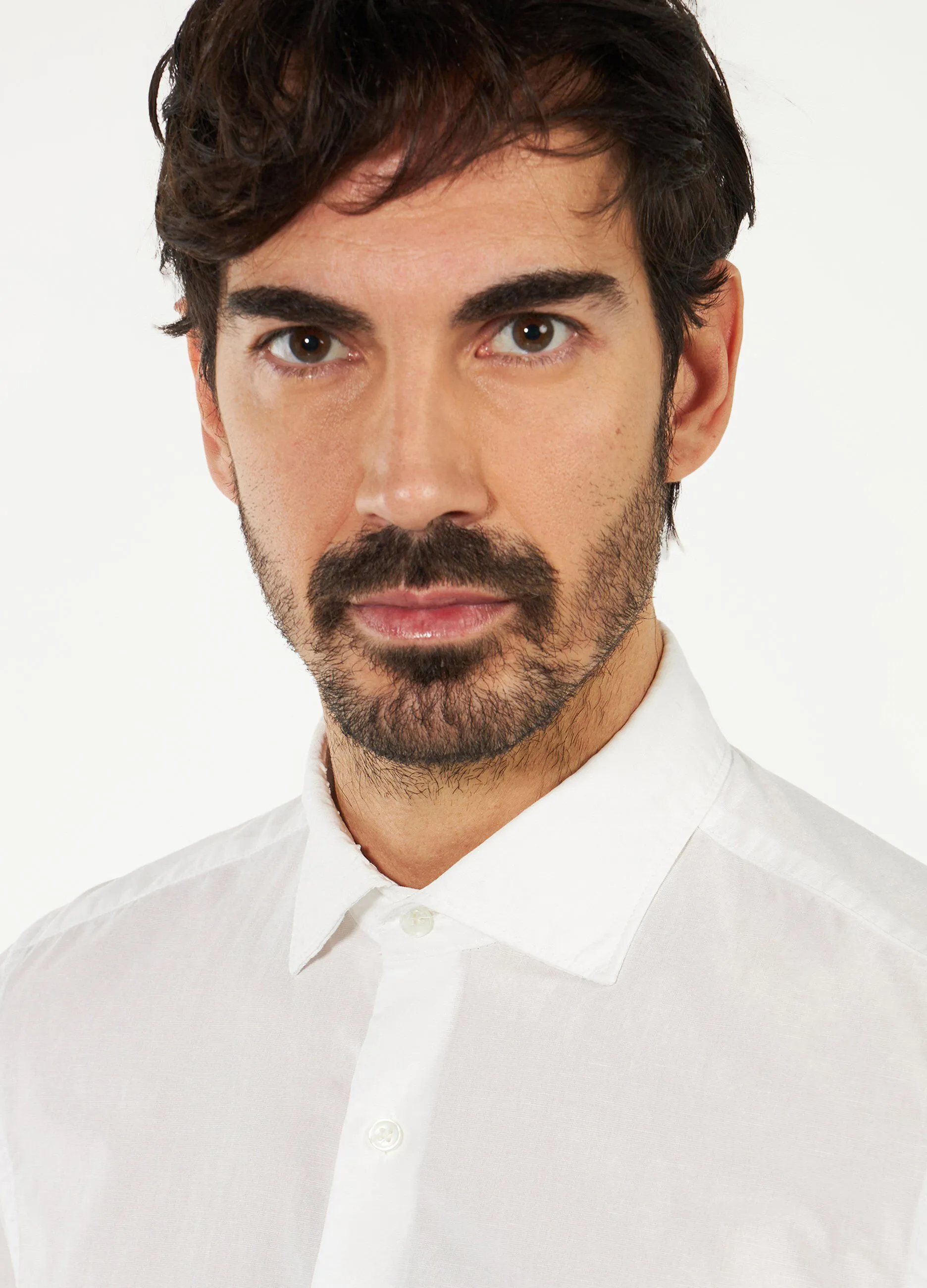 Camicia slim Rumford in cotone misto lino uomo