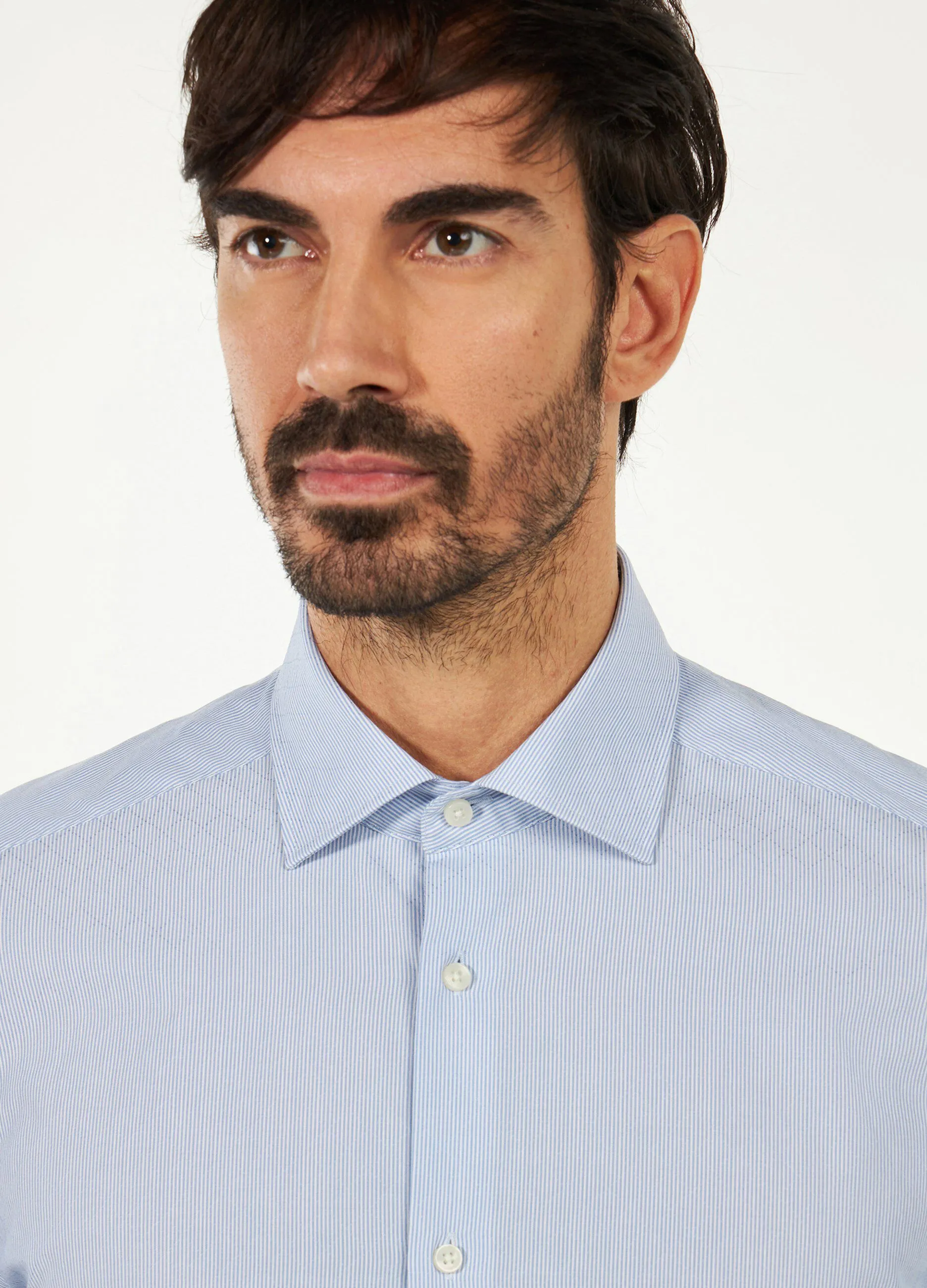 Camicia slim Rumford in puro cotone a righe