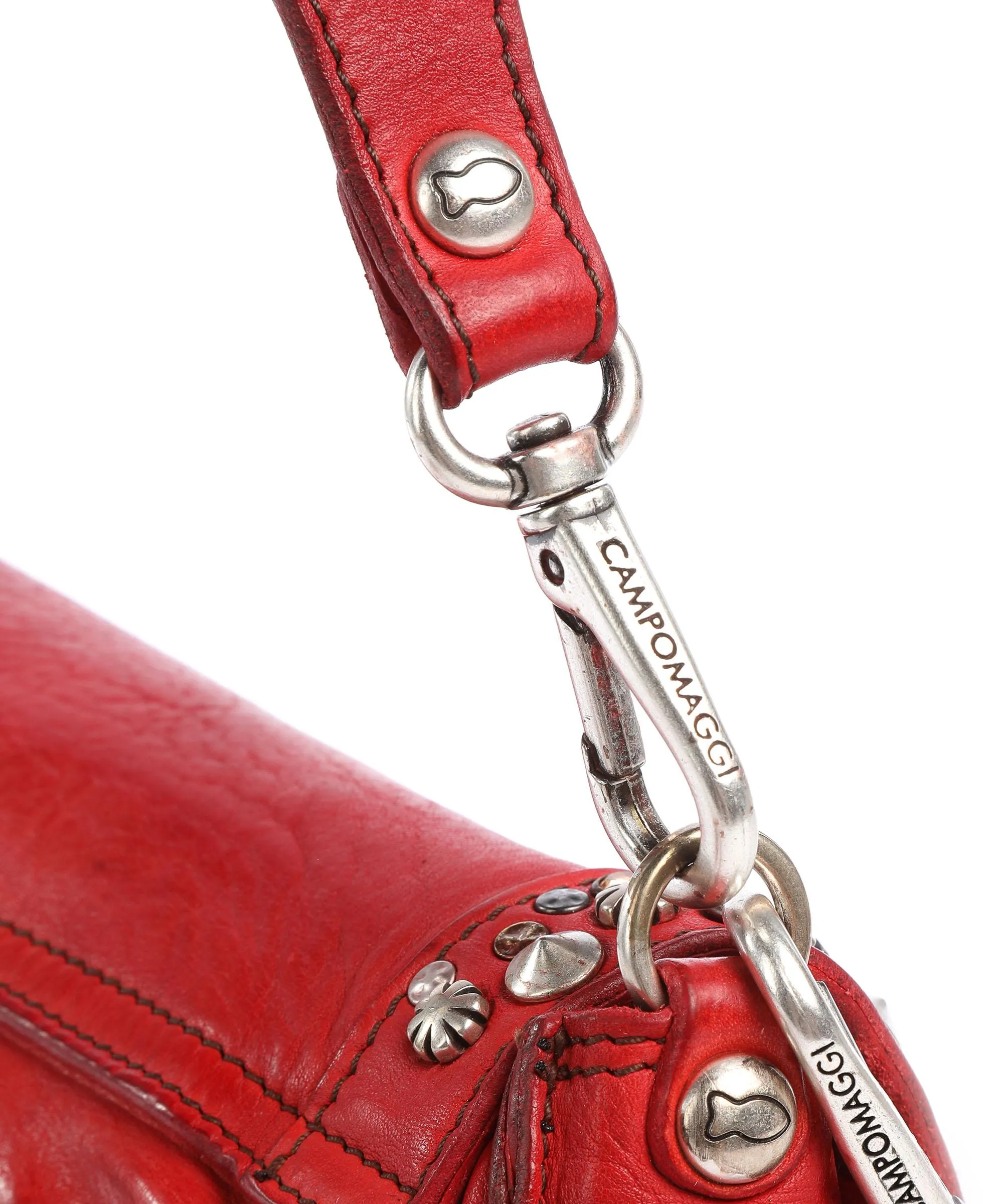  Campomaggi Prestige Borsa a spalla pelle di vacchetta finemente grana rosso  