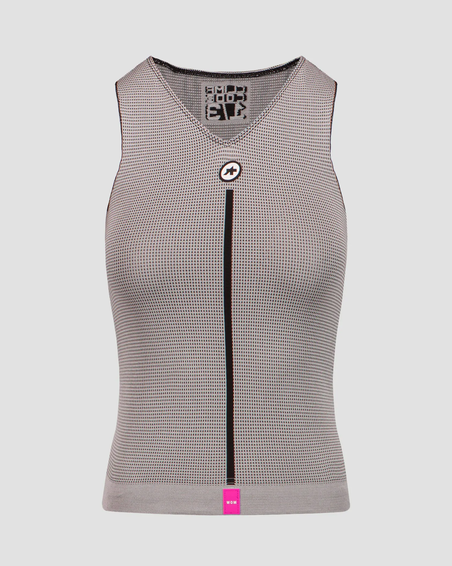 Canottiera grigia da ciclismo da donna Assos W’S 1/3 NS Skin Layer P1 p1240449-1o