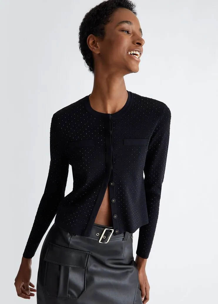 Cardigan con strass liu jo