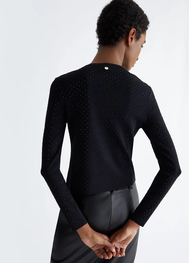 Cardigan con strass liu jo