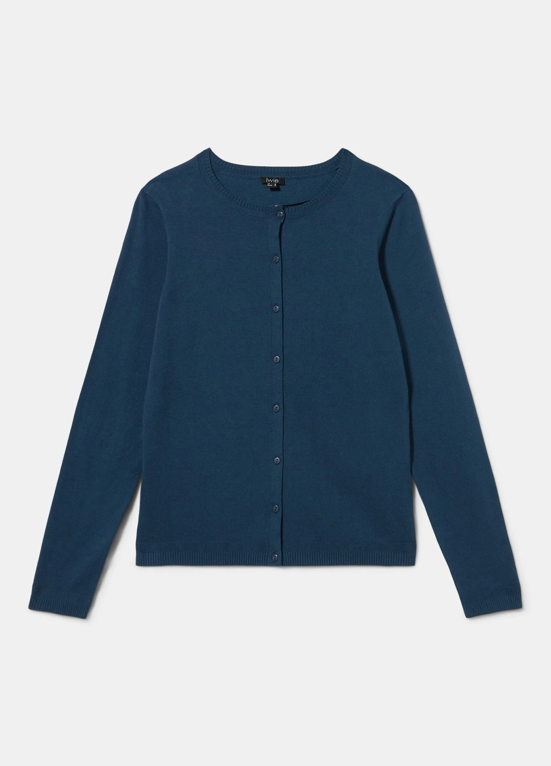 Cardigan tricot in misto cotone donna