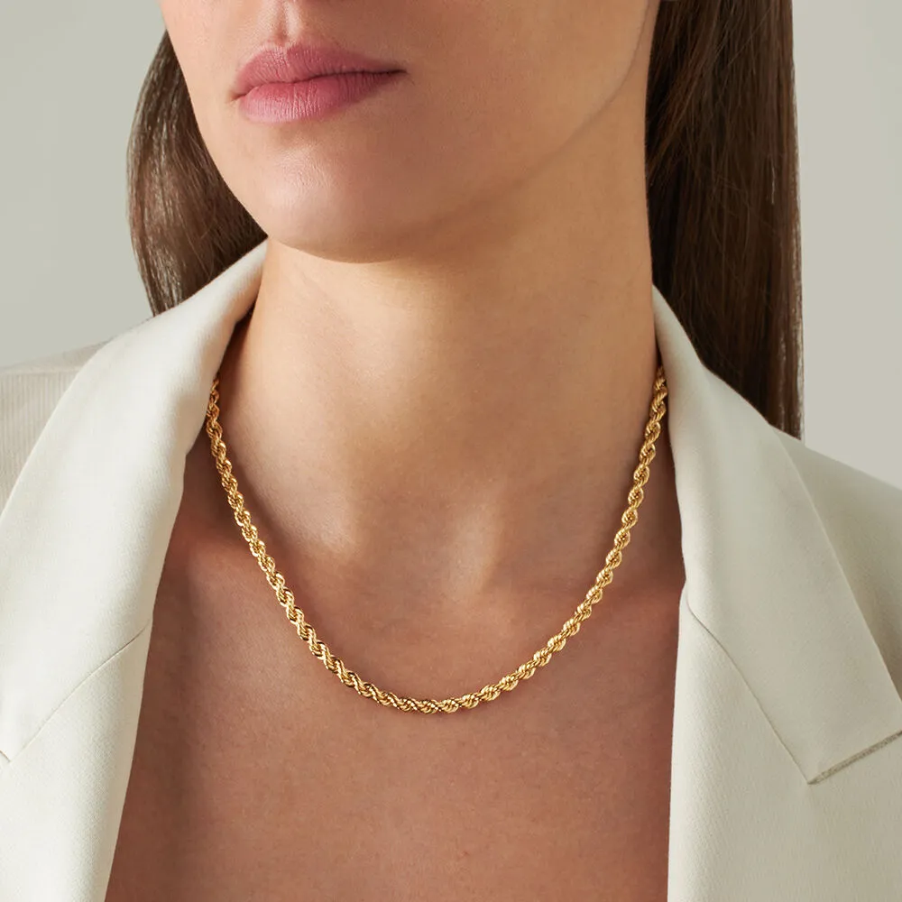 Catena Colette Oro Giallo 375/1000 Maglia Corda 45 cm 1421577