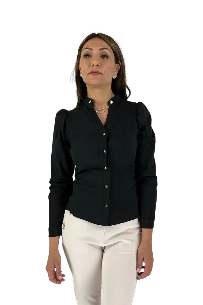 Celye camicia coreana con bottoni a gioiello ss23c0170
