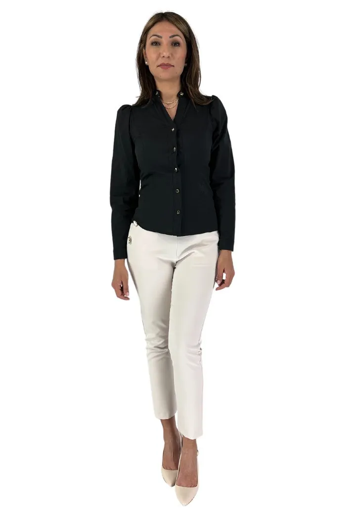 Celye camicia coreana con bottoni a gioiello ss23c0170