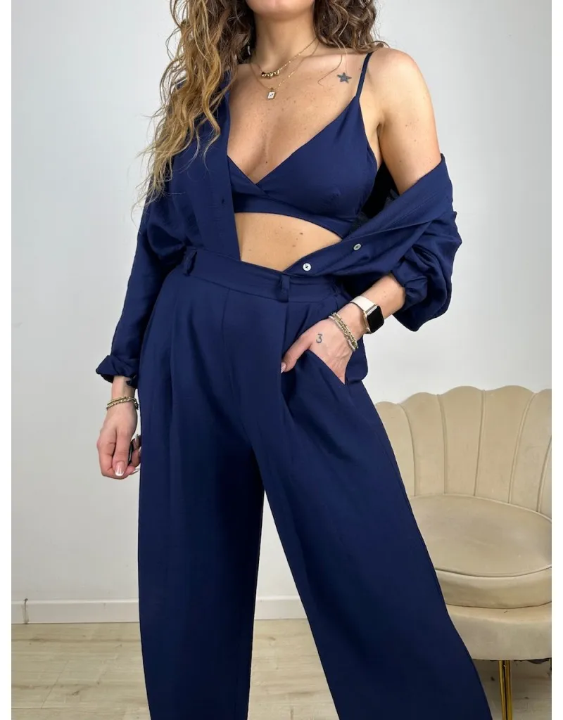 CO ORD SET 3 PEZZI CAMY BLU