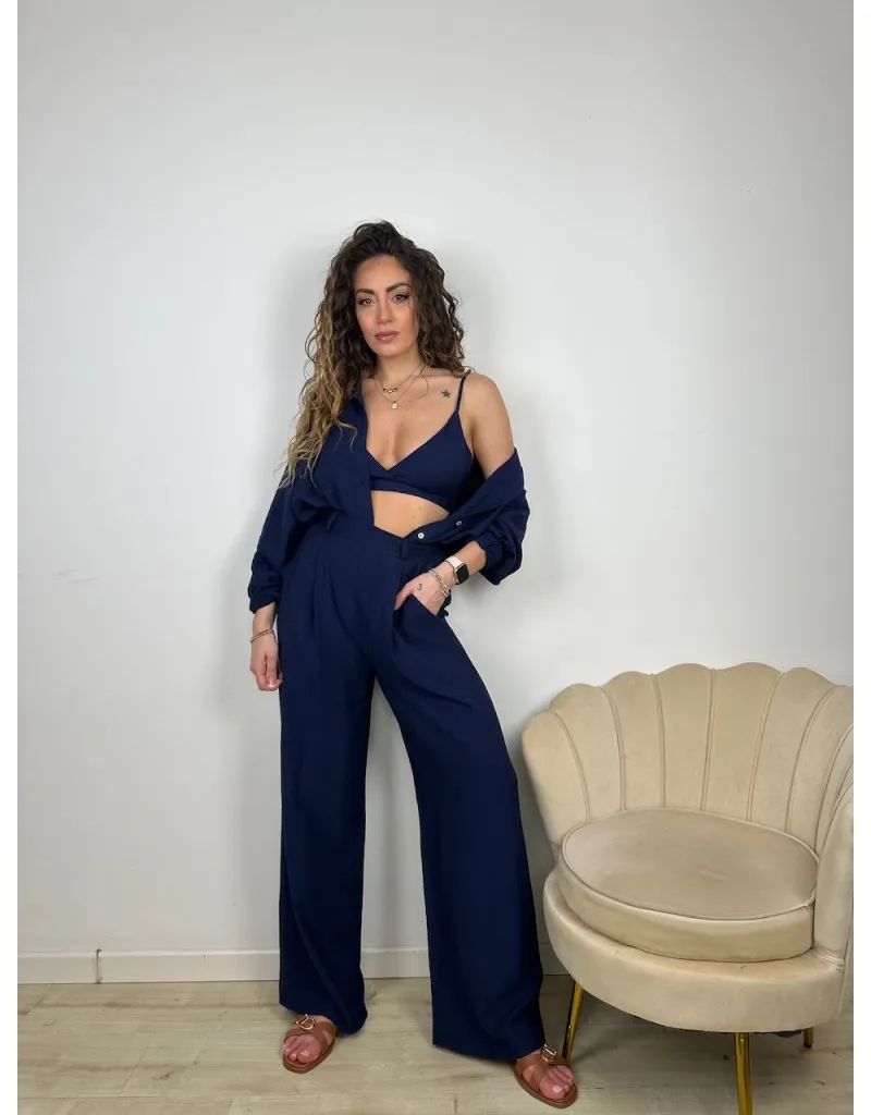 CO ORD SET 3 PEZZI CAMY BLU