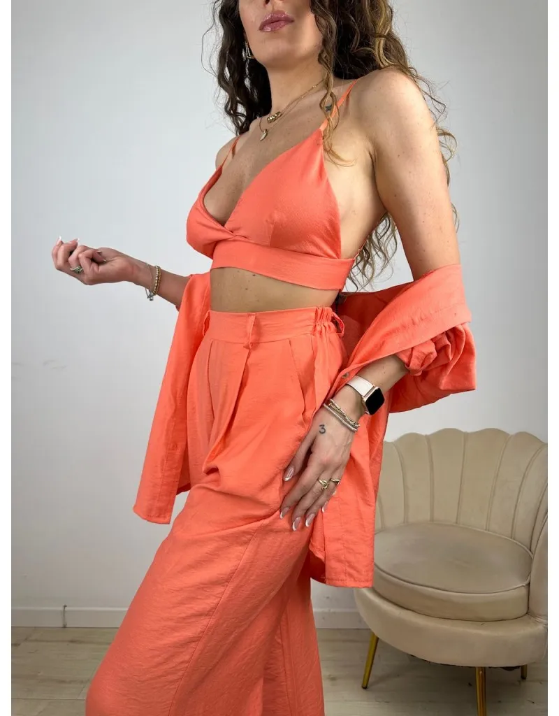CO ORD SET 3 PEZZI CAMY SALMONE